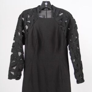 Akris Black Wool Blend Dress Size 8